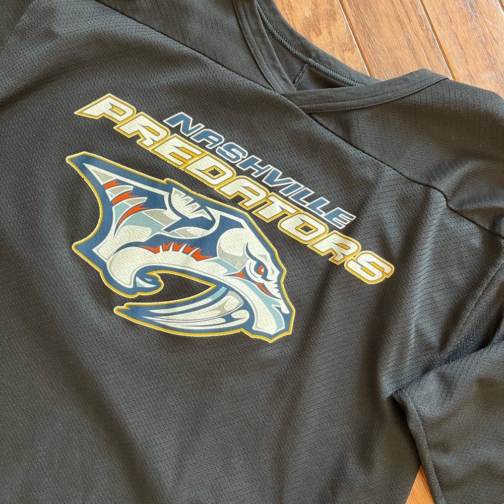 Vintage CCM Nashville Predators Black Long Sleeve practice jersey